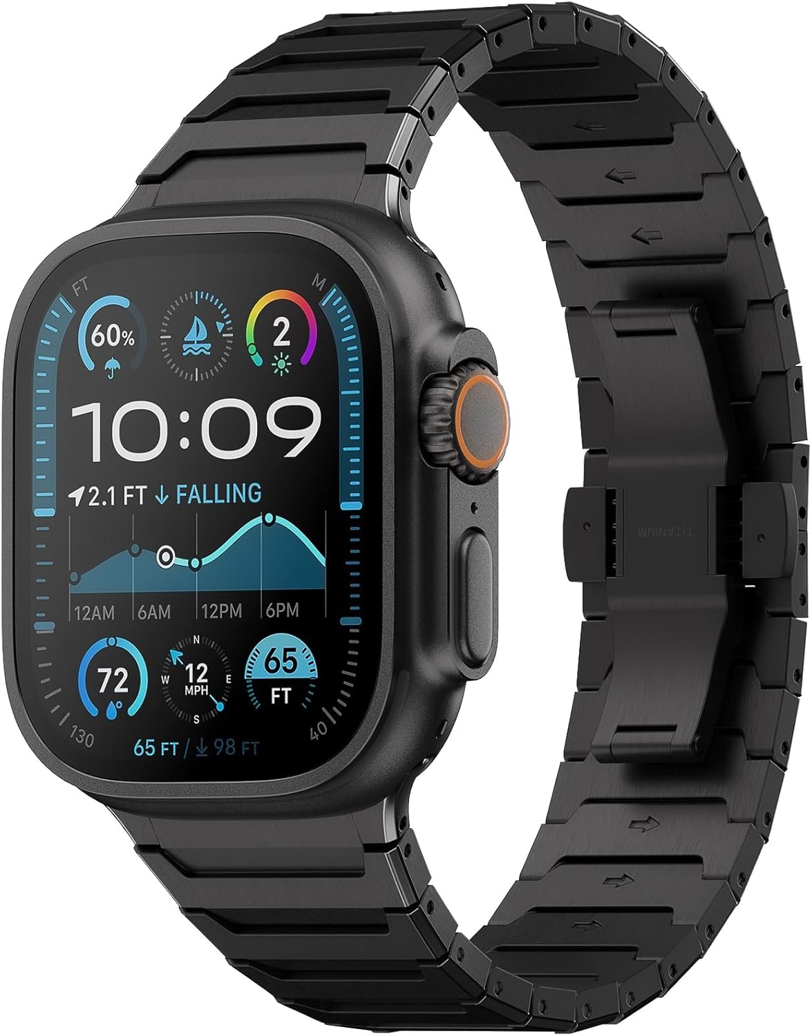 Product image of ULTIMAL Compatible with Apple Watch Ultra 3/2/1 Band 49mm, Pure Titanium Durable Strap with Scratch Resistant Coating for iWatch Band Men