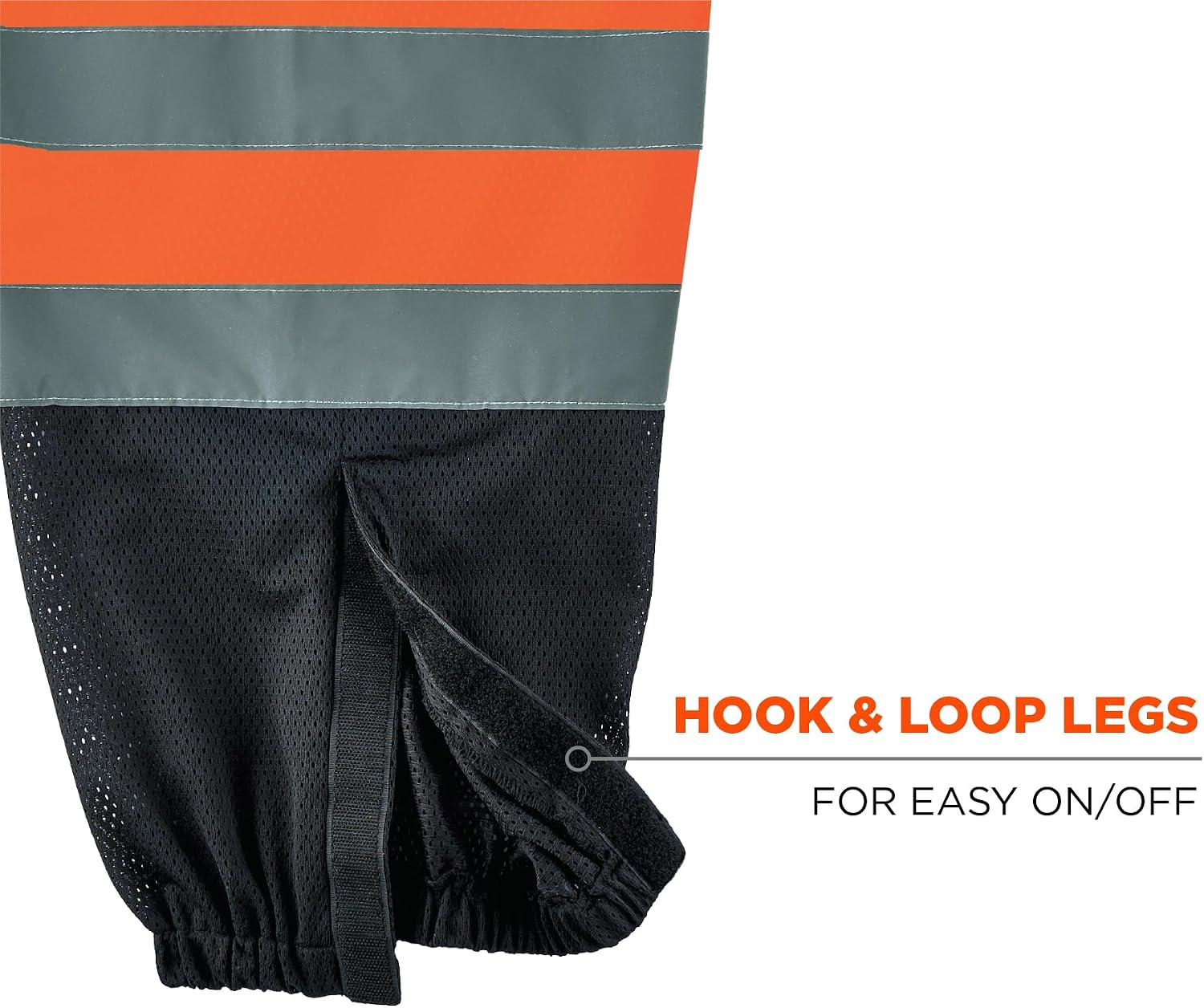 Ergodyne GloWear 8910BK High Visibility Mesh Reflective Safety Pants, ANSI Class E, Black Bottom