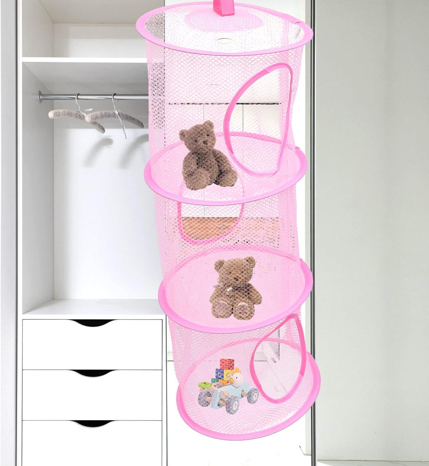 Alipis 2pcs Foldable Drying Hammock Hanging Storage Net for Underwear Socks and Toys Space-saving Design for Bedroom Bathroom Laundry Room or Travel