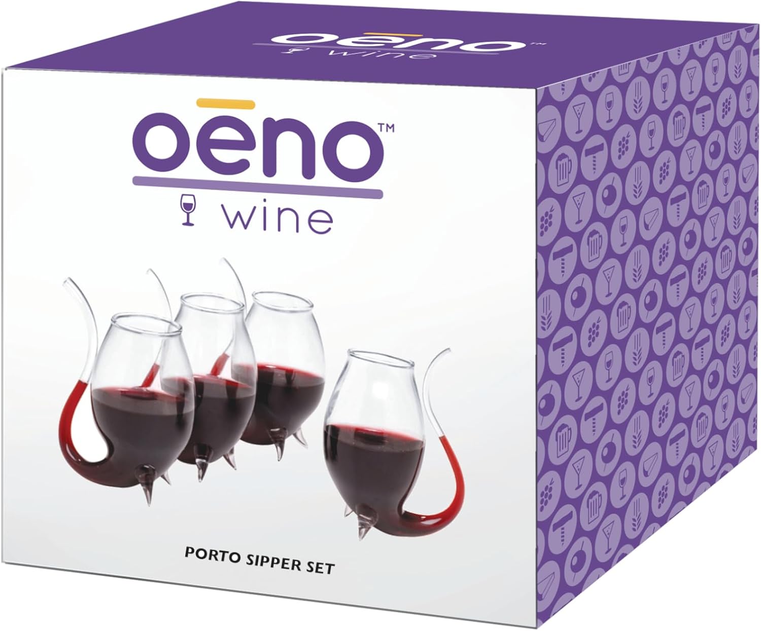 Oenophilia Porto Sippers, Hand-Blown S/4