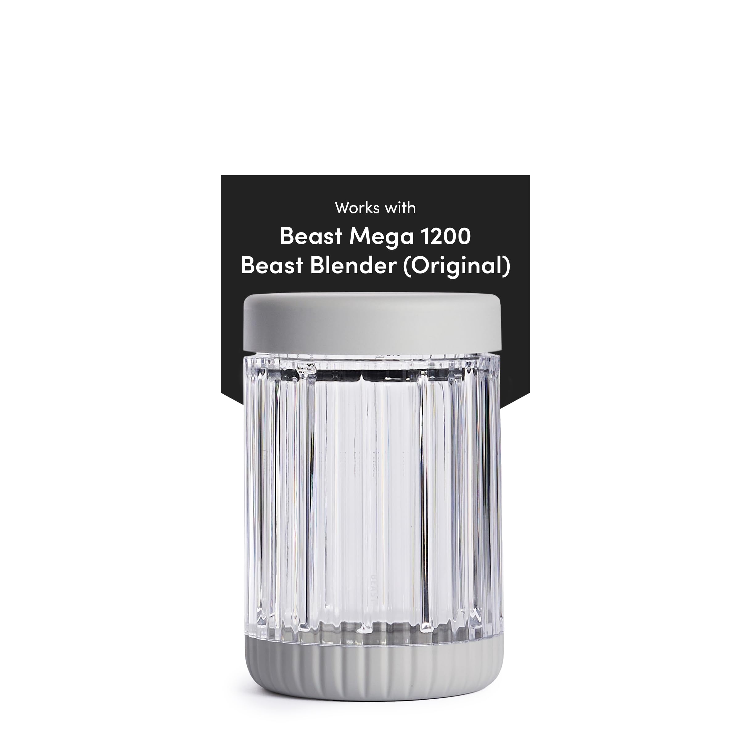 Beast 800mL Blending Vessel + Storage Lid | Compatible with 1000W Beast Blender | Blend Smoothies and Shakes (Pebble Grey)
