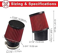 Vista 3 de AlveyTech Kit de admisión de filtro de aire Predator de alto rendimiento para 212 cc, 224 cc, 6.5 Hp, aumenta el rendimiento de tu motor, accesorios