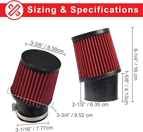 Miniatura 3 de AlveyTech Kit de admisión de filtro de aire Predator de alto rendimiento para 212 cc, 224 cc, 6.5 Hp, aumenta el rendimiento de tu motor, accesorios