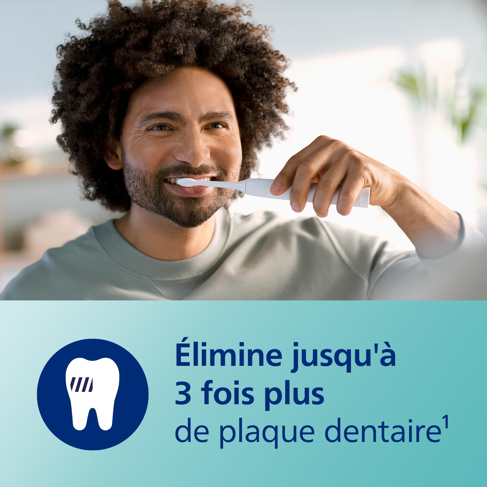 Philips Sonicare 3100, Brosse à dents électrique sonique, capteur de pression et minuterie, blanc, modèle HX3671/13