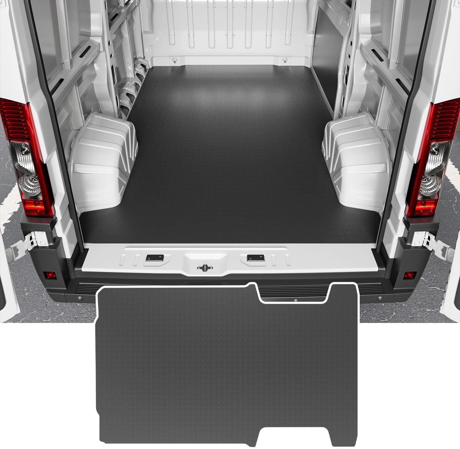 powoq 136''WB Cargo Mat Compatible with 2014-2025 Dodge Ram ProMaster Trunk Mat Long Series Vans Only Cargo Liner TPE Trunk Liner Replacement for 2014-2025 Dodge Ram ProMaster Accessories