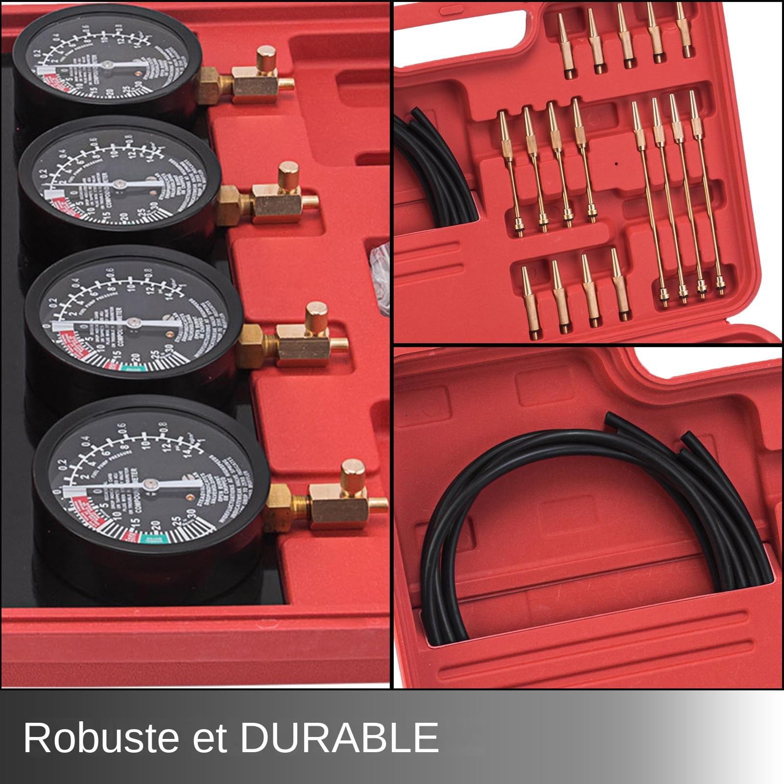 Manómetro De Vacío Para Carburador Kit de Herramientas para Mantenimiento | Kit de Sincronización de Carburadores para Taller Garaje y en Carretera
