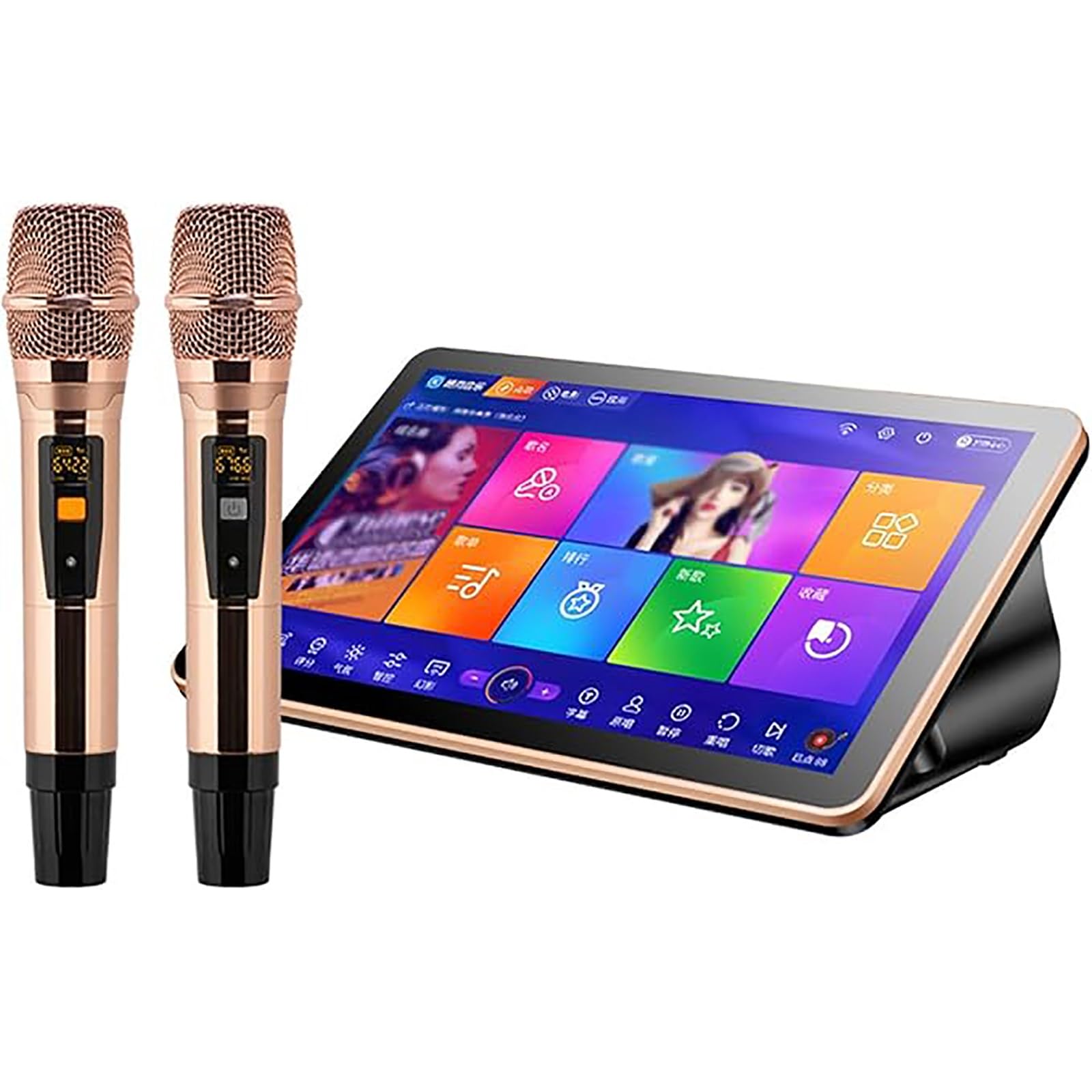 Karaoke Machine,18.5 Inch Touch Screen Phone App ControlCloud Download Songs All in One Karaoke with Mic, KTV Singing Chinese Karaoke Player for Home Party(500g)