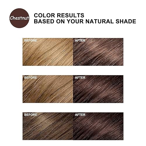 Miniatura 4 de lymznus Champú de tinte para el cabello castaño castaño 3 en 1, champú instantáneo de color marrón para hombres y mujeres, champú para cabello