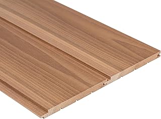 Profilholz Thermo-Magnolia Klasse A Nut-Feder STS10 15x170mm 2400mm 6Stk Baumaterial für Sauna und Innenräume