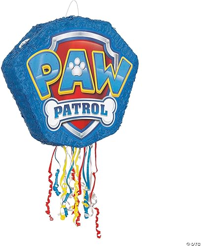 Fun Express Piñata de cuerda de tracción de Paw Patrol - 21.5 x 1.5 x 18 pies  Papel maché  1 pieza.