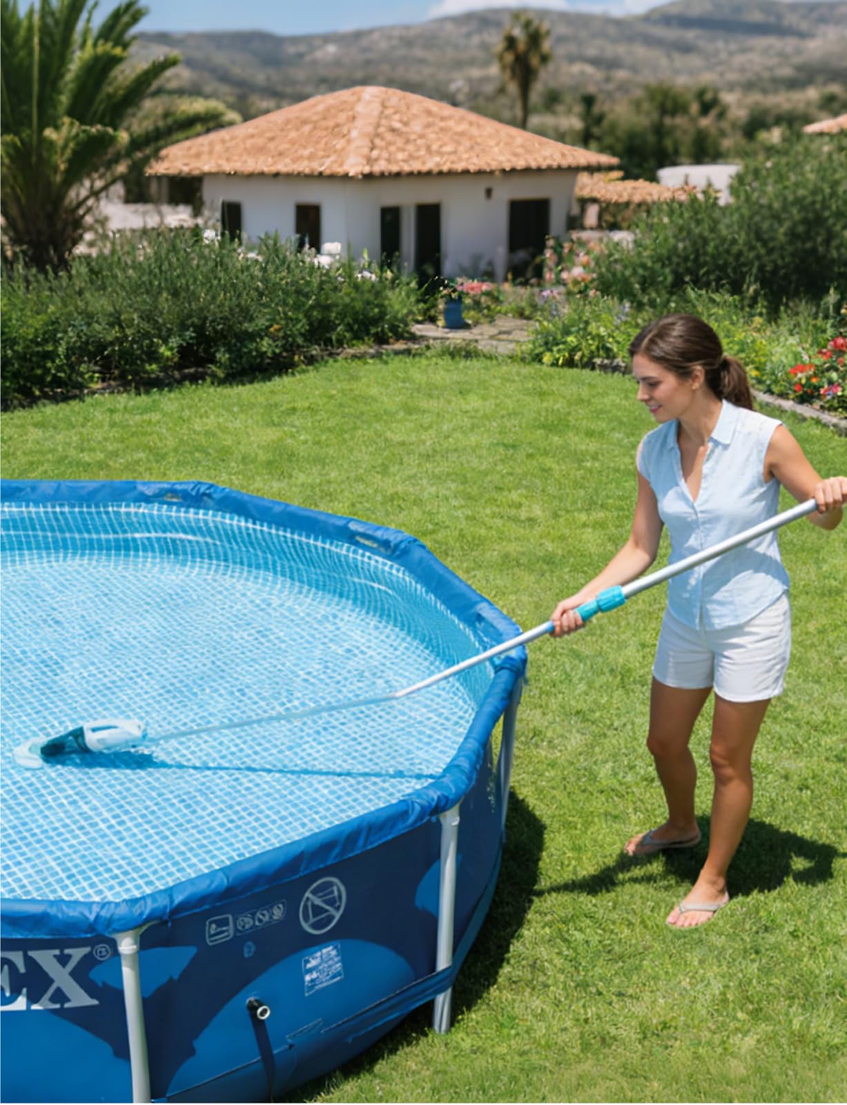 Mellbree Caricabatterie per aspirapolvere Intex ZR100 28626 28620NP 28620 CL1740, cavo di alimentazione di ricambio lungo 2 m per aspirapolvere da piscina, ricarica sicura ed efficiente per una