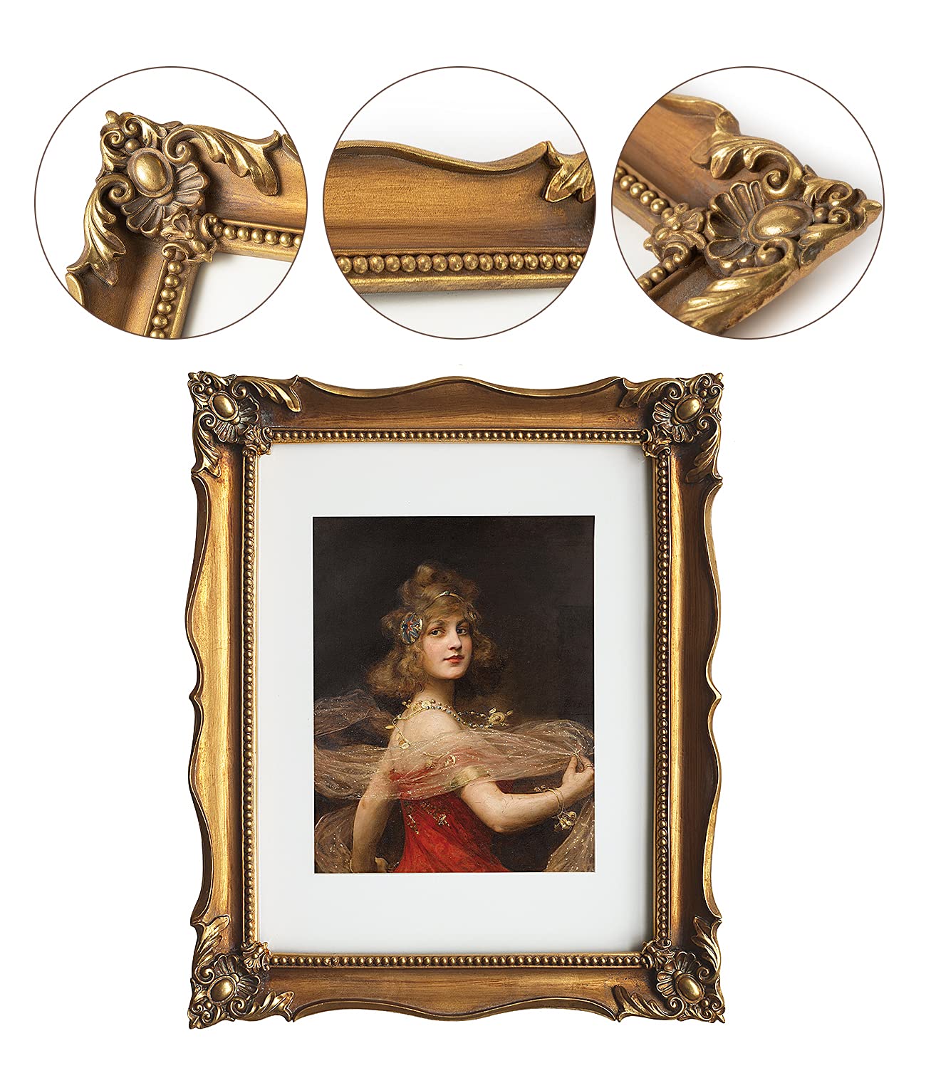 Amazon.co.jp: ASOWIN アンティーク写真フレーム 11×14インチ バロック