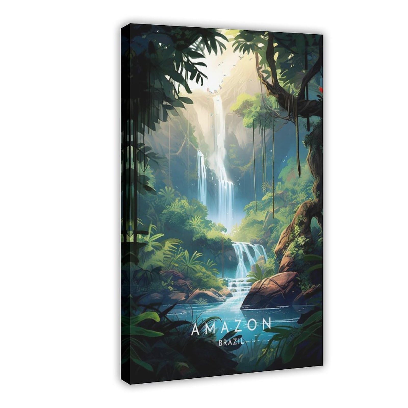 Wlqzfrwv Amazon Travel- Brazil, Amazon Rainforest Canvas Poster Bedroom Decor Landscape Office Room Decor Gift 16X24inch(40X60cm)