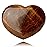 QINJIEJIE 1.8 Large Heart Crystal Love Stone Tigers Eye Smooth Gua Sha Healing Crystals Decor Meditation Yoga Worry Stones Gemstone Pockets Reiki Energy Balancing