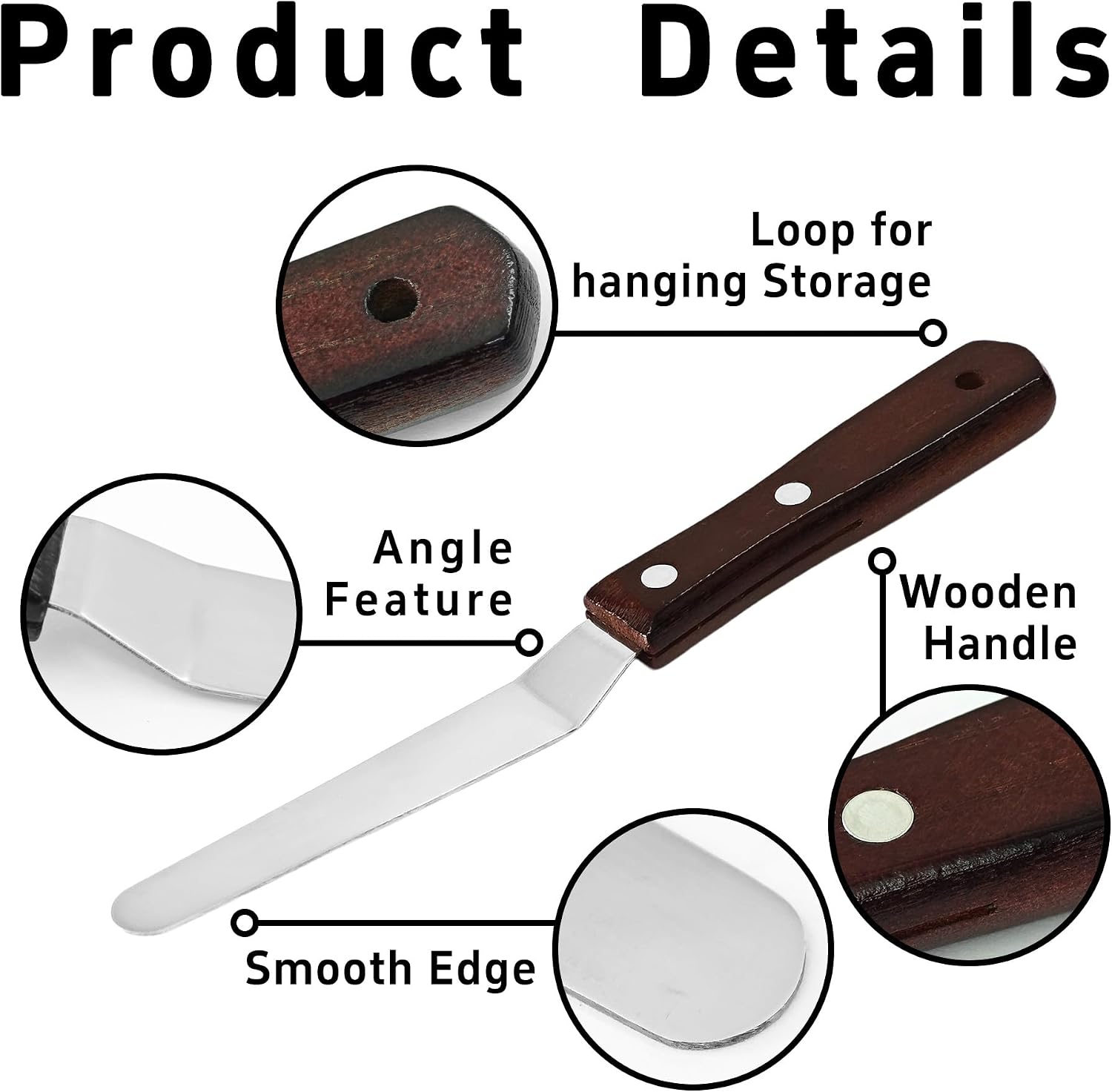 4 Inch Stainless Steel Angled Cake Icing Spatula