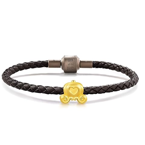 CHOW SANG SANG 999 24K Gold Charme Love Fairytale Carriage Mini Charm Bracelet for Women 92314C… — $305.04 (7% off)