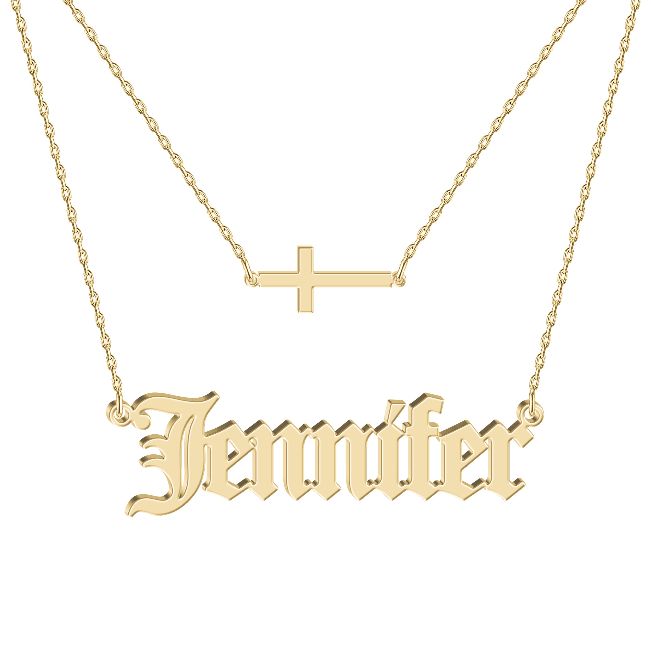 UMAGICBOX Custom Name Necklace - 925 Sterling Silver & 316 Stainless Steel, 14 Fonts & Multi-Language Options, 4 Colors, 5 Chain Styles, Personalized