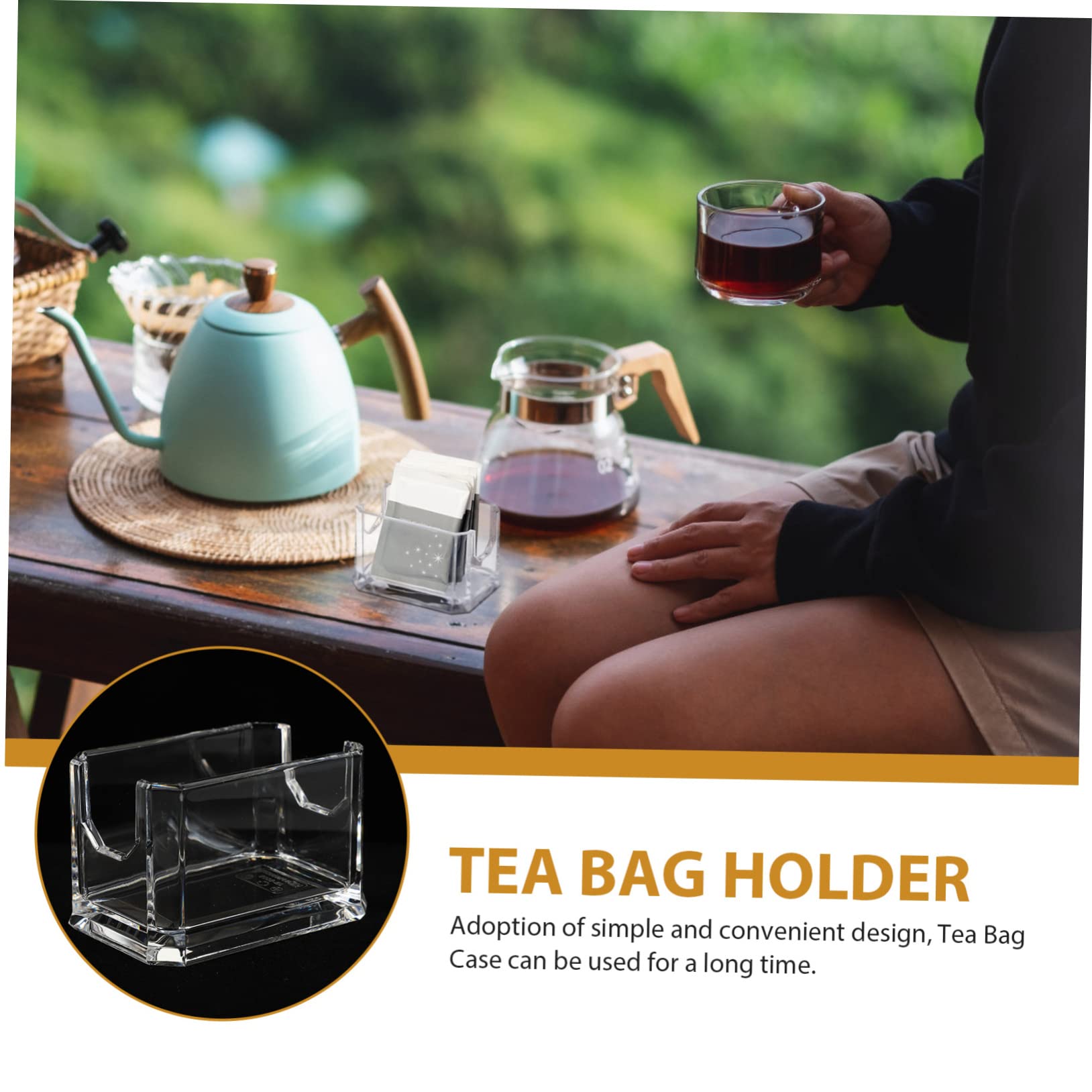 PRETYZOOM 3pcs Tea Bag Box Sugar Bag Seat Tea Bags Sugar Bag Case Storage Tea Bag Container Organizer Tea Bag Case Sugar Bags Bag Container Tea Bag Stands Tea Bag Holder Acrylic