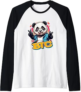 Hombre BTC - Para Bitcoin HODLERS y criptoinversores Camiseta Manga Raglan