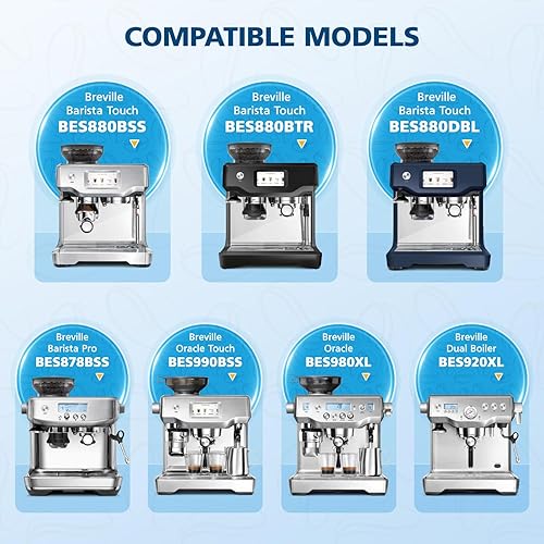 Miniatura 3 de Paquete de 6 filtros de agua mejorados compatibles con Breville BES880 Barista Touch, BES990 BES980 Oracle Touch y BES878 BES920 Bambino ClaroSwiss