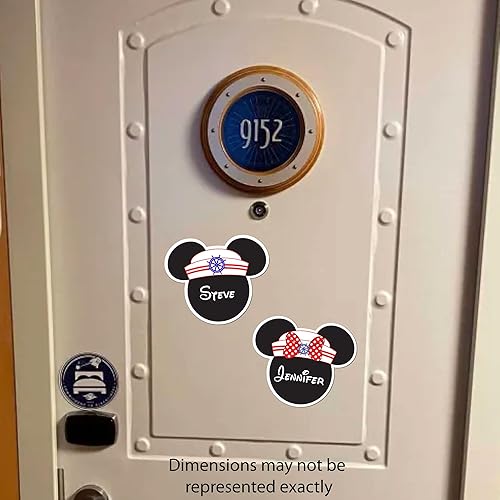 Miniatura 2 de Nautical Sailor Mickey and Minnie Mouse Head Magnets for Disney Cruise Door Decoration