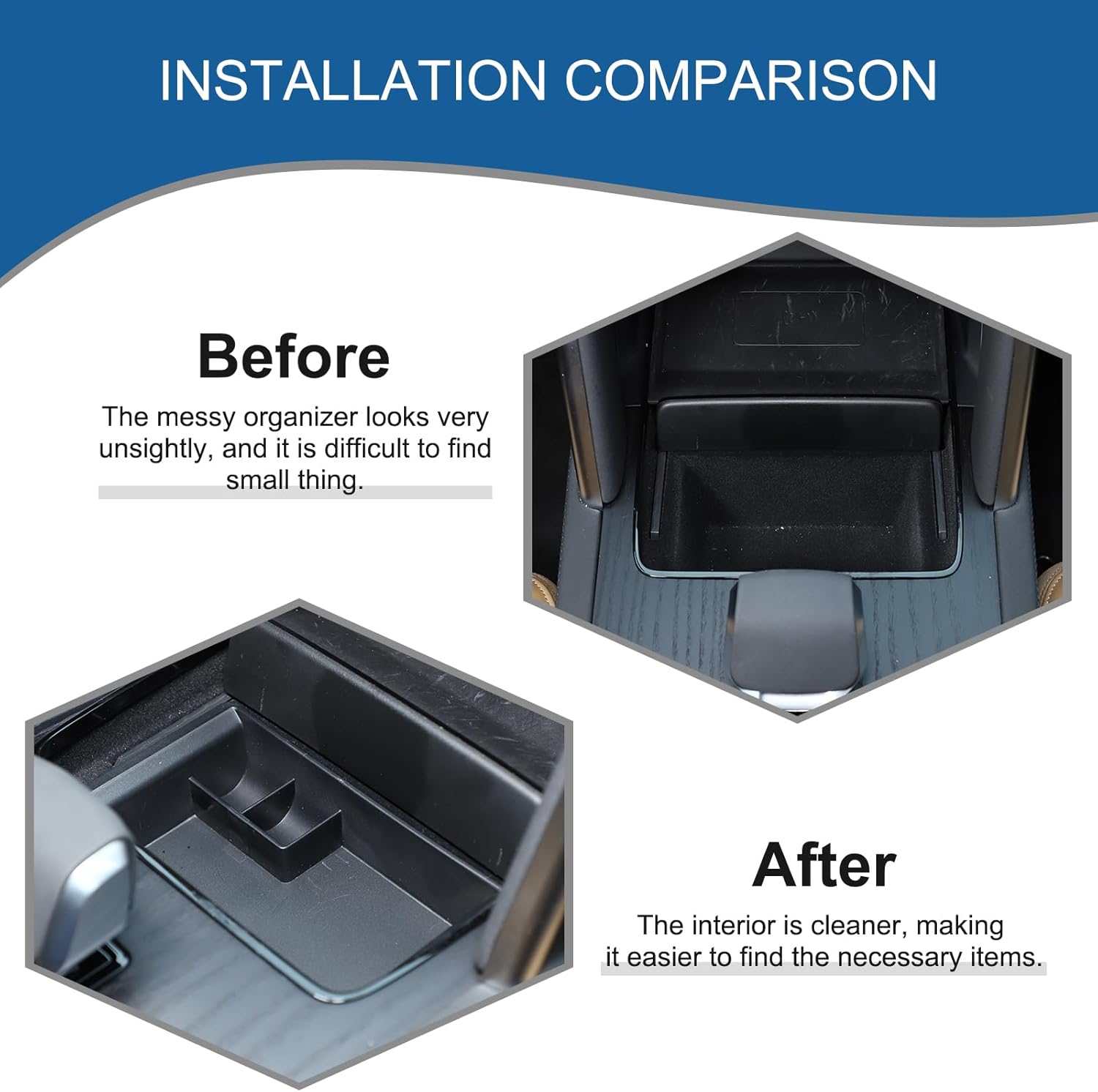 Center Console Storage Box Compatible with Land Rover Discovery Sport 2024,ABS Center Console Gear Shift Tray Organizer Interior Storage Accessories