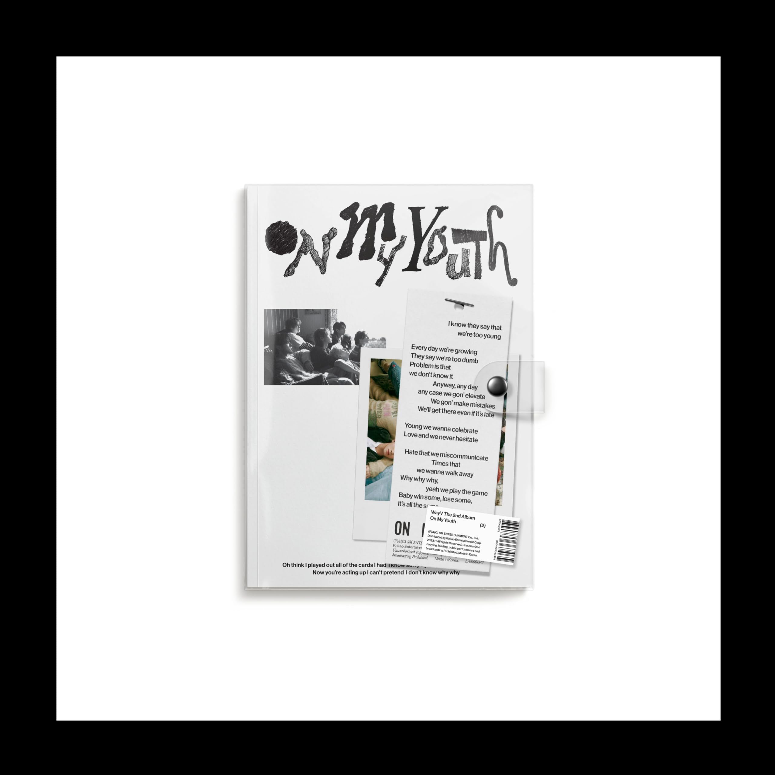 WayV On My Youth 2nd Album Contents+Photocard+Tracking Sealed (Diary Version)