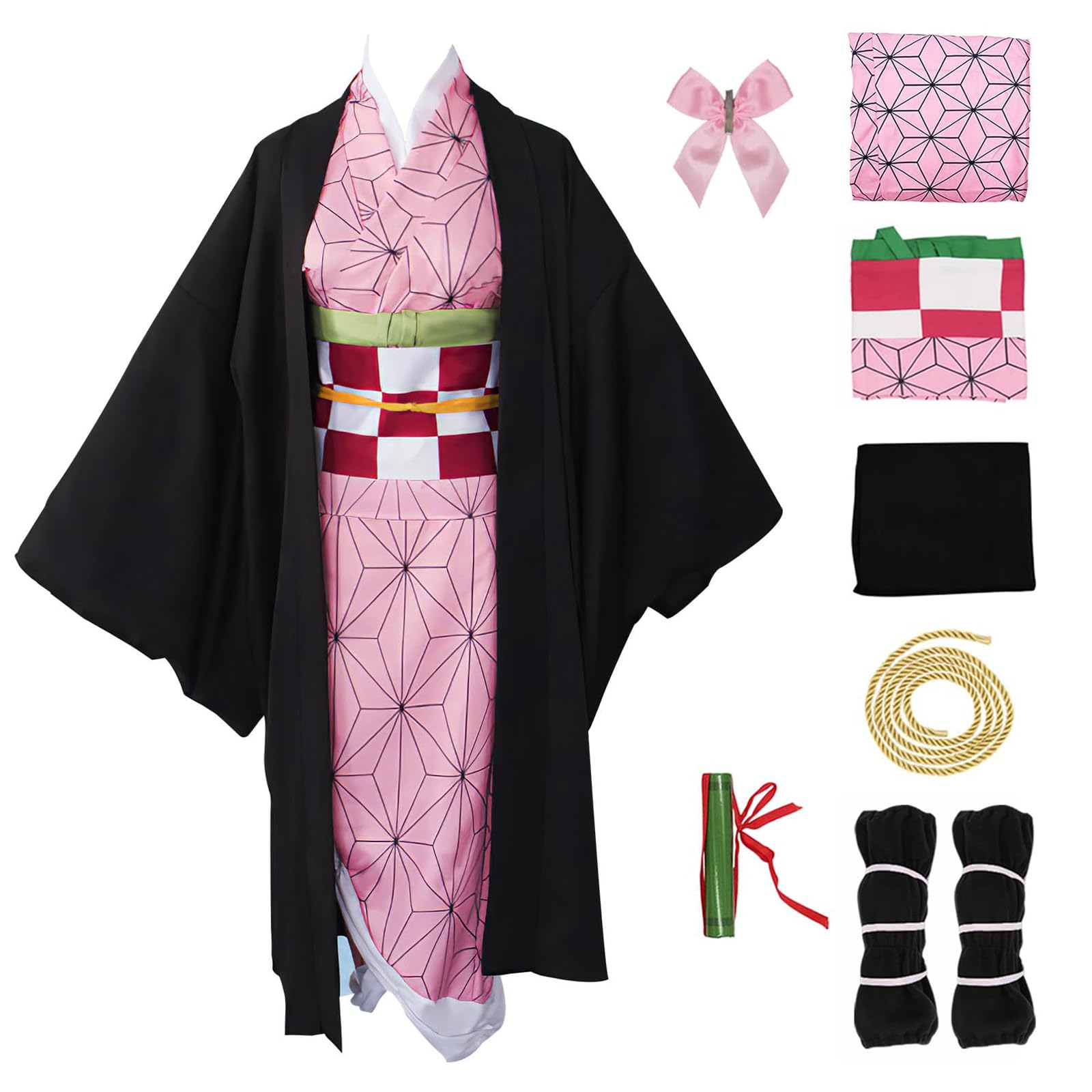 Chipugree Nezuko Tanjiro Cosplay Costume Shinobu Cosplay Kimono Halloween Zenitsu Costume Rengoku Muichiro Cosplay Outfit
