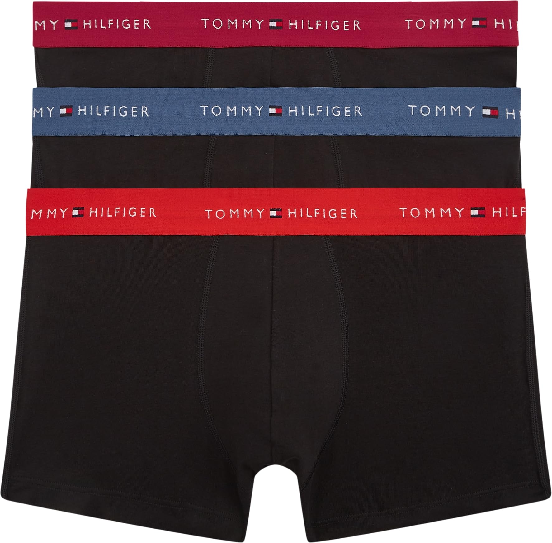 Tommy Hilfiger Men's 3P Trunk Wb UM0UM03890 Trunk, BLUE (Fre Rd/Ae Sea/Ras Ju), L