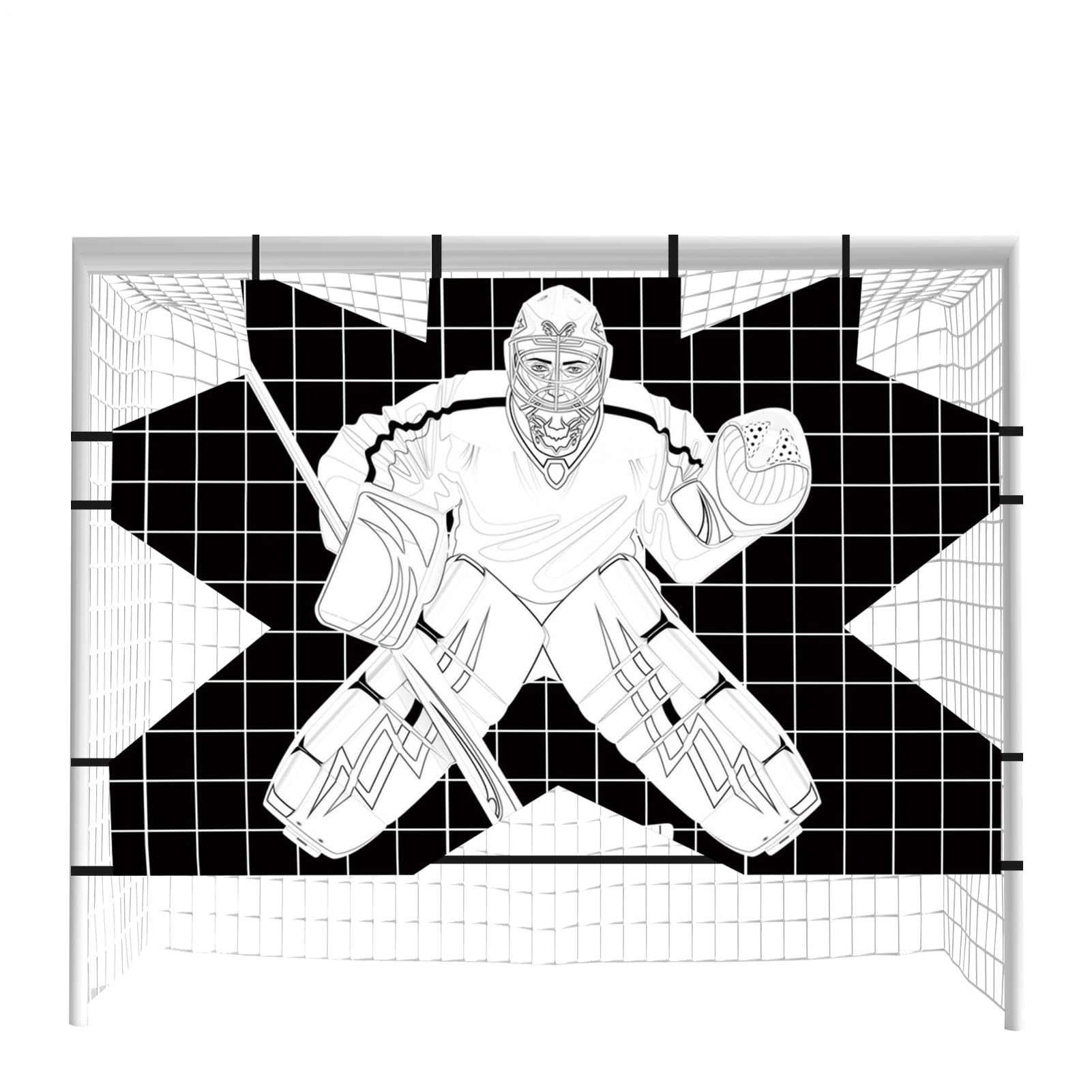 Obiettivo del portiere netto di hockey, formazione di precisione e tutor di pratica | Accessorio di pratica degli obiettivi del portiere di hockey di strada per obiettivi incoraggiando l'efficacia