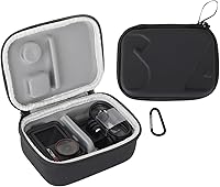 Vista 1 de Estuche de transporte para DJI Osmo Action 5 Pro/4/3, bolsa de viaje portátil de almacenamiento de PU para DJI Osmo Action 5 Pro/4/3 Accesorios