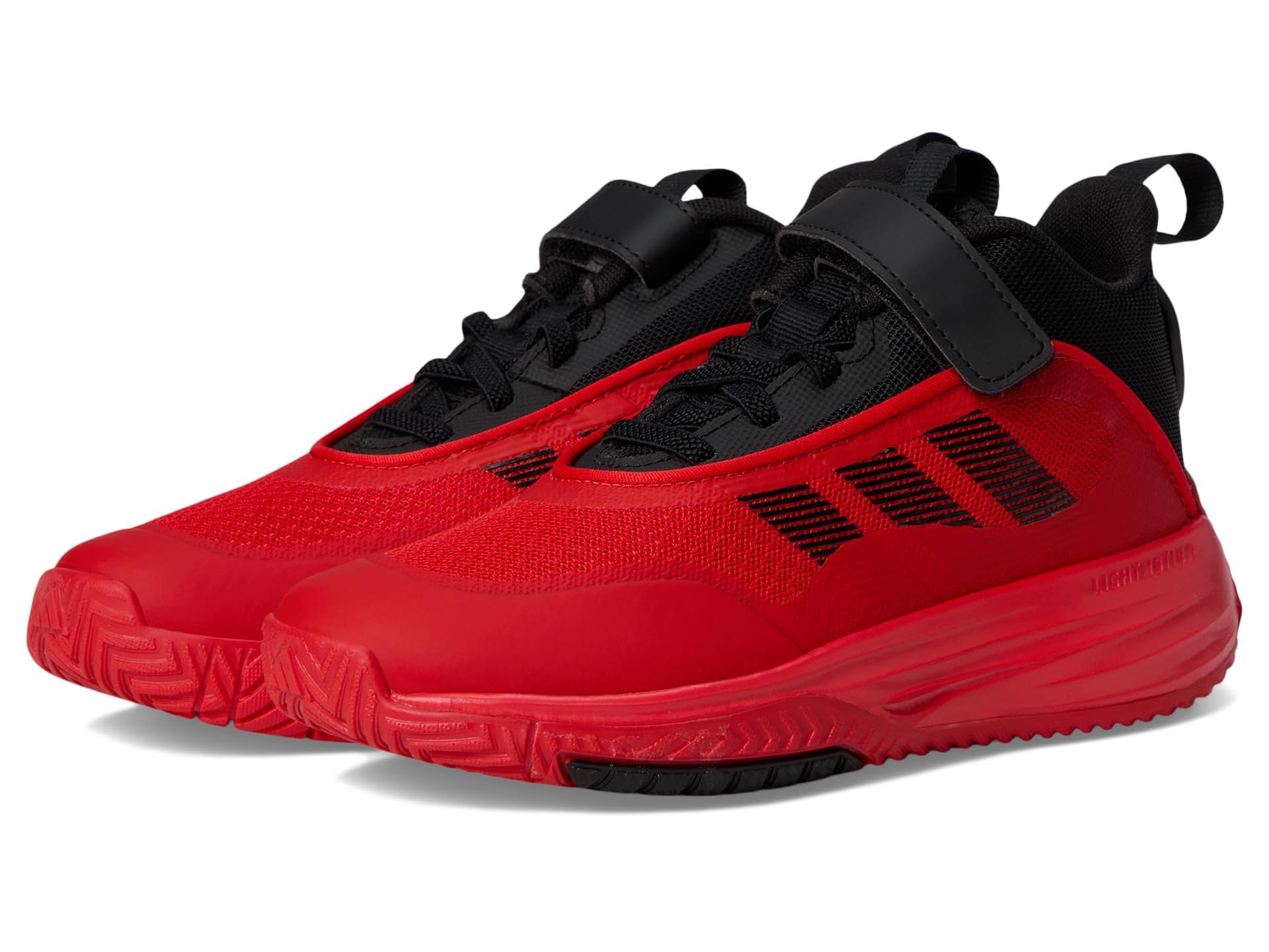 adidas Unisex-Kinder Own The Game 3.0 Basketball-Sneaker, Schwarz/Rot/Rot, 3.5 US Little Kid