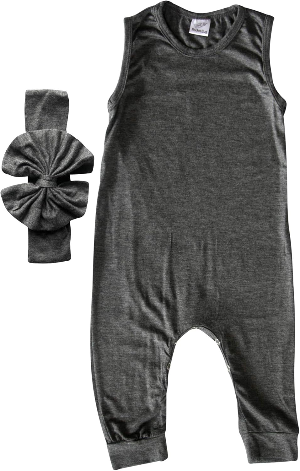 Rocket Bug Silky Sleeveless Baby Romper for Boys and Girls-Boy, Girl, Gender Neutral
