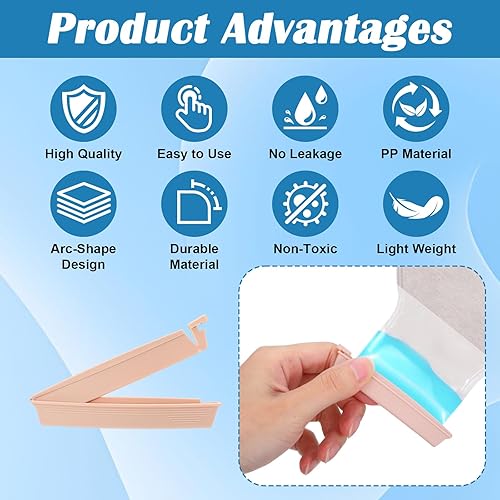 Miniatura 3 de 10 clips para bolsas de ostomía, abrazaderas drenables, cierre de cola, reutilizables para bolsas de colostomía, abrazaderas de colostomía de cierre