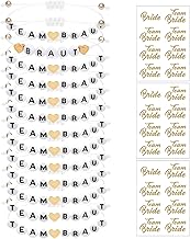 JGA Braut Armbänder, 14 Stück Team Braut Armband für Junggesellinnenabschied, Frauen Jga Deko, Brautjungfer Accessoire