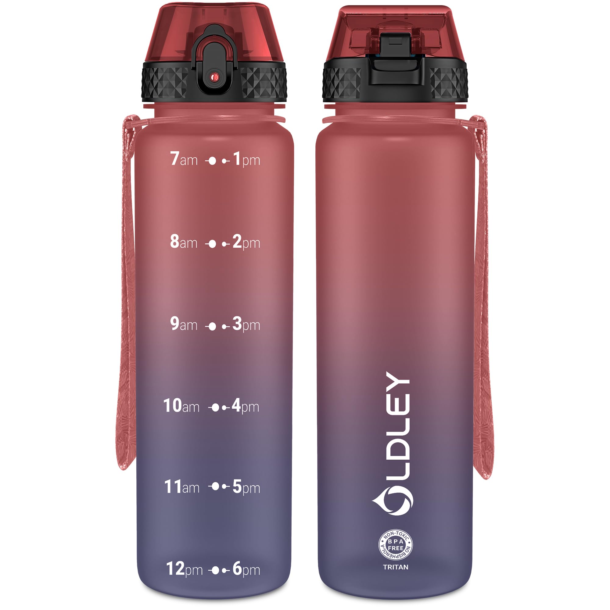 OLDLEY 1L/32oz Sports Water Bottle with Straw
