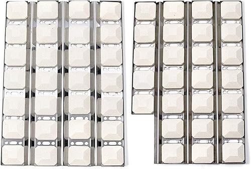 Votenli S9255A (1 paquete) S9256A (1 unidad) Placa de calor de acero inoxidable y briquetas de cerámica (paquete de 54) Reemplazo para Dynasty DBQ30F