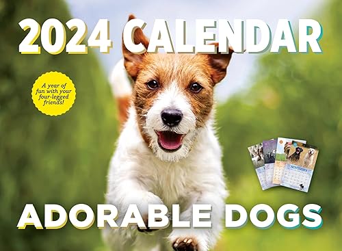 Calendario 2024 - Perros adorables Un año de hechos caninos, trivias, cachorros, bulldog francés, terrier, golden retriever, laboratorio, cocker
