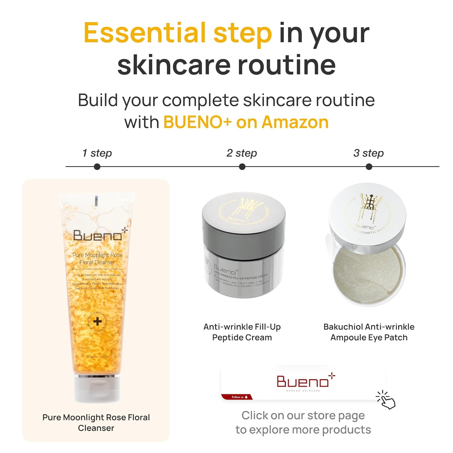 Bueno+ Pure Moonlight Rose Floral Cleanser | Anti-Aging Gentle Face Wash with Rose Petals for All Skin | Exfoliating and Moisturizing | Vegan Gel Rich in Antioxidantsl 5.03 fl.oz - Image 8