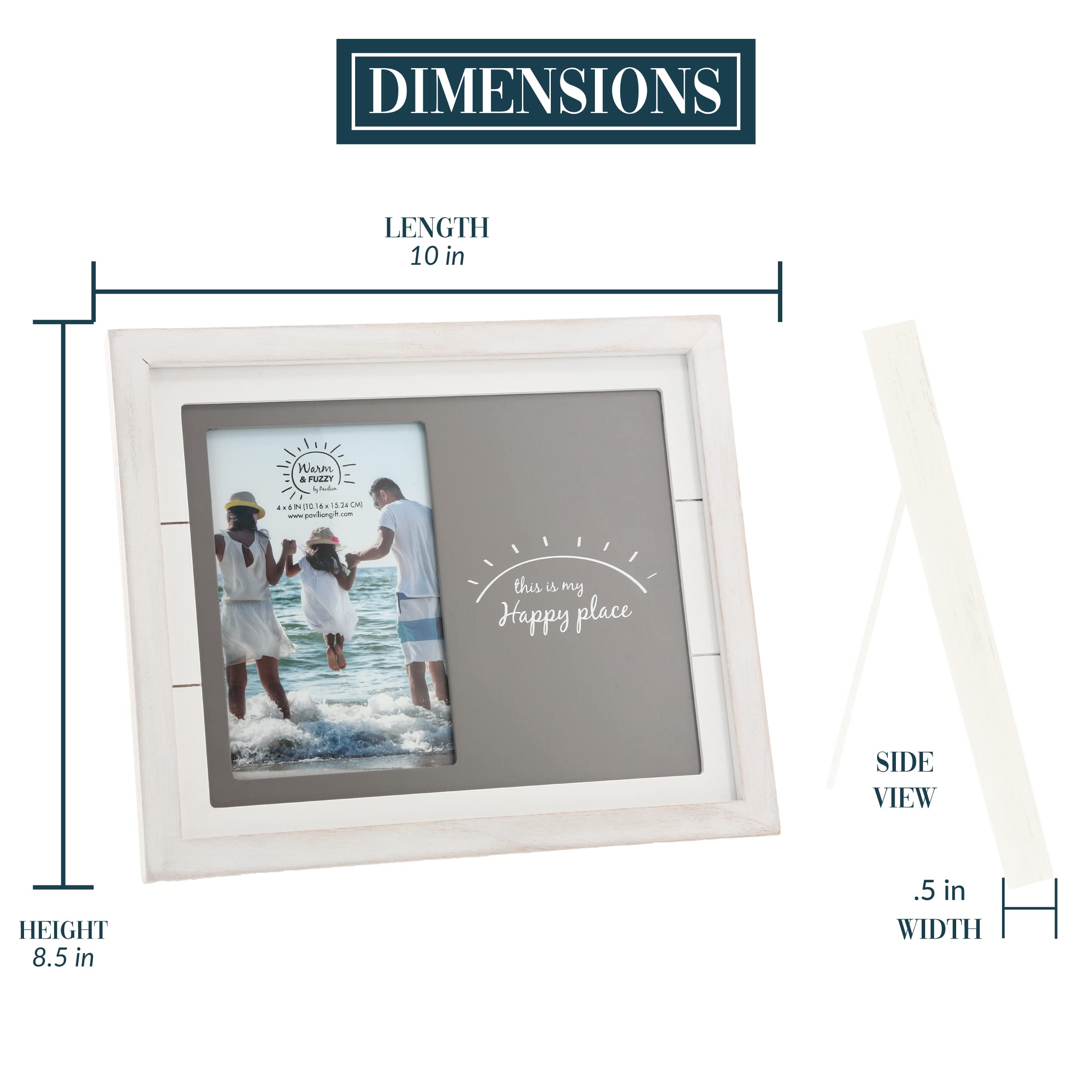 Amazon.com - Pavilion Gift Company - Happy Place MDF Photo Frame