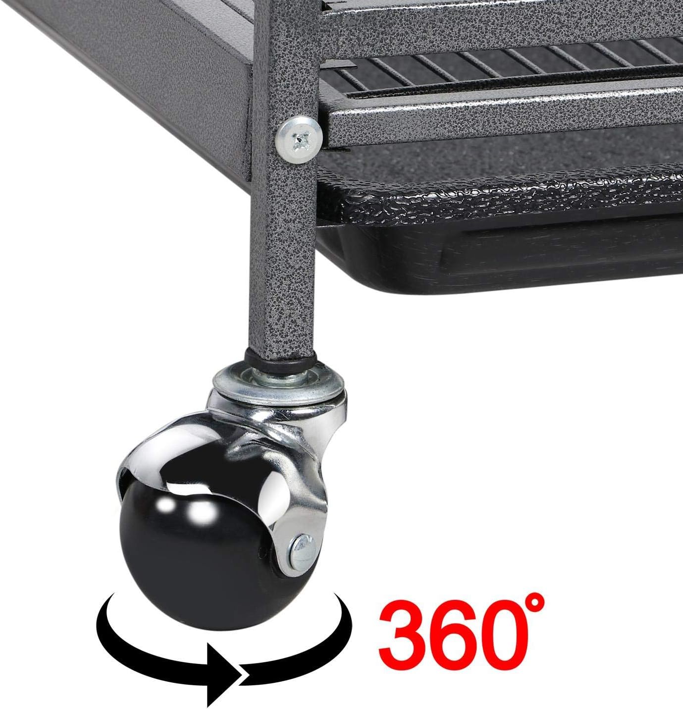 Yaheetech 37-inch Metal Ferret Chinchilla Rabbit Guinea Pig Cage Small Animals House 4 Levels Indoor Outdoor Black