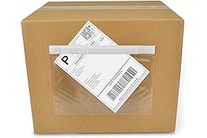 100 PCS Shipping Label Sleeves with Adhesive - For Easy & Secure Shipping