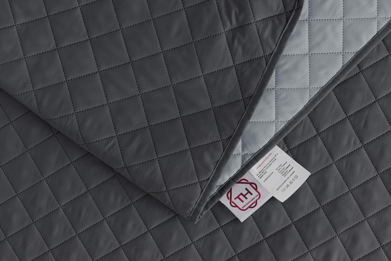 Textilhome - Copripoltrona 1 posto con braccioli LUKA (Confezione da 2 unità), Poltrona Relax Reclinabile e orecchie imbottito misura 55 cm. SalvaDivano REVERSIBILE. Grigio