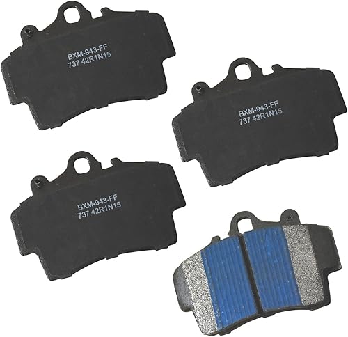 Vista 128 de Bendix Premium SBM8 - Pastillas de freno semimetálicas Premium para modelos seleccionados Buick Special, Camaro, Corvette, Phaeton, Olds F85, Vista