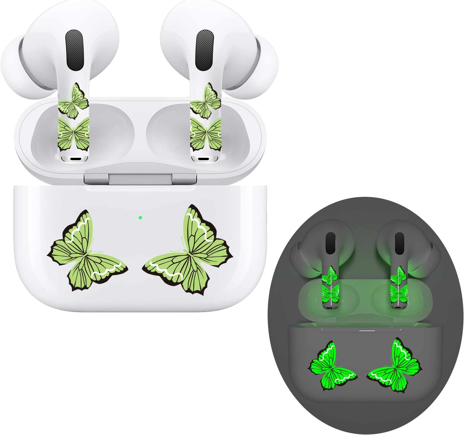 RockMax For AirPods 4 Skin,Colorful Leopard Print Decal Sticker For Air Pods 4th Gen, Compatible With Clear AirPod 4 Case 2024, Durable Tattoo Wrap, Easy To Apply