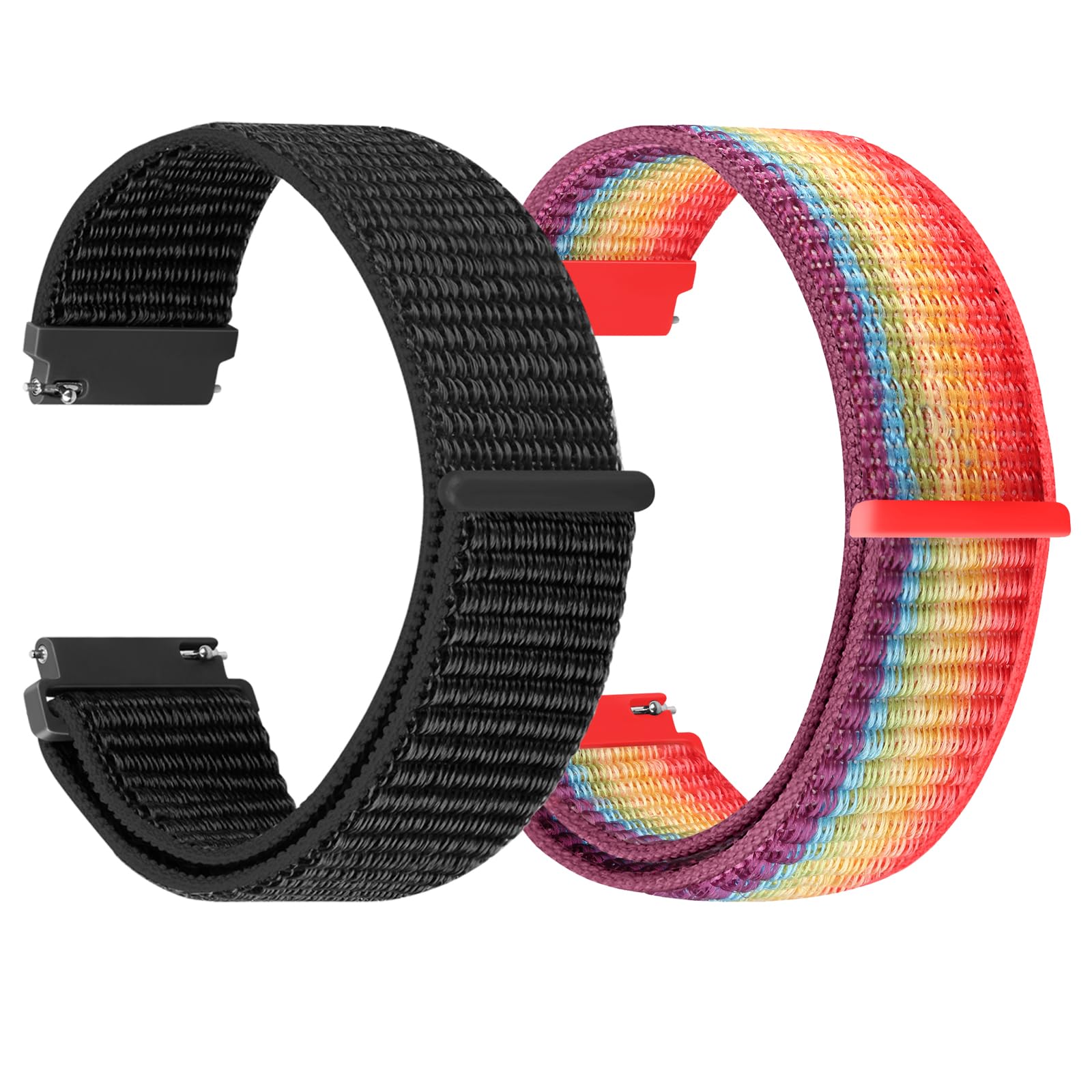 TumCez 18mm 19mm 20mm 22mm Cinturino per Uomo Donna,Regolabile Sgancio Rapido Cinturini Orologio in Nylon per Samsung/Garmin/Fossil/Amazfit/Huawei Orologio