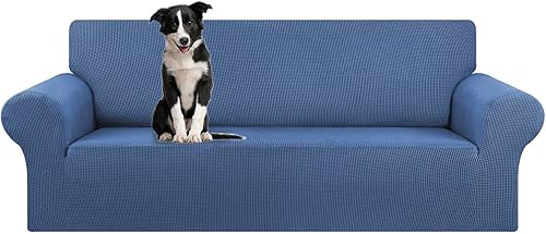 Miniatura 94 de KEKUOU - Funda elástica para sofá de 3 plazas (de 79 a 94 pulgadas), protector de muebles de 3 asientos con parte inferior elástica para niños o