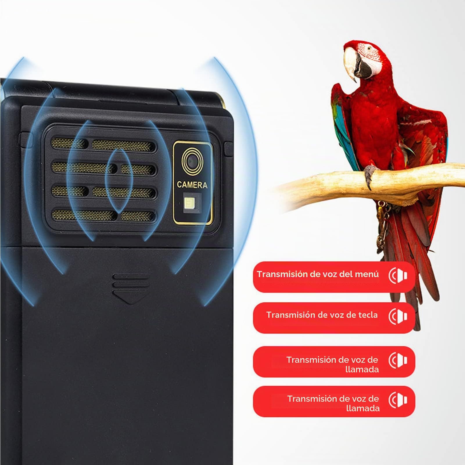 Teléfono Plegable para Personas Mayores, Desbloqueado 3G SOS Botón Grande GSM Teléfono Móvil con Tapa LCD de 2.8 Pulgadas Y Botones Prominentes Teléfono Celular Dial de un Toque Calidad de(Oro)