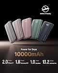 INIU Power Bank, Ultra Small 45W Fast Charging Portable Charger with Built-in AC Wall Plug, 10000mAh GaN 3-in-1 Battery Pack for Flight-Safe Travel, for iPhone 17 16, Samsung S26, iPad etc, Black