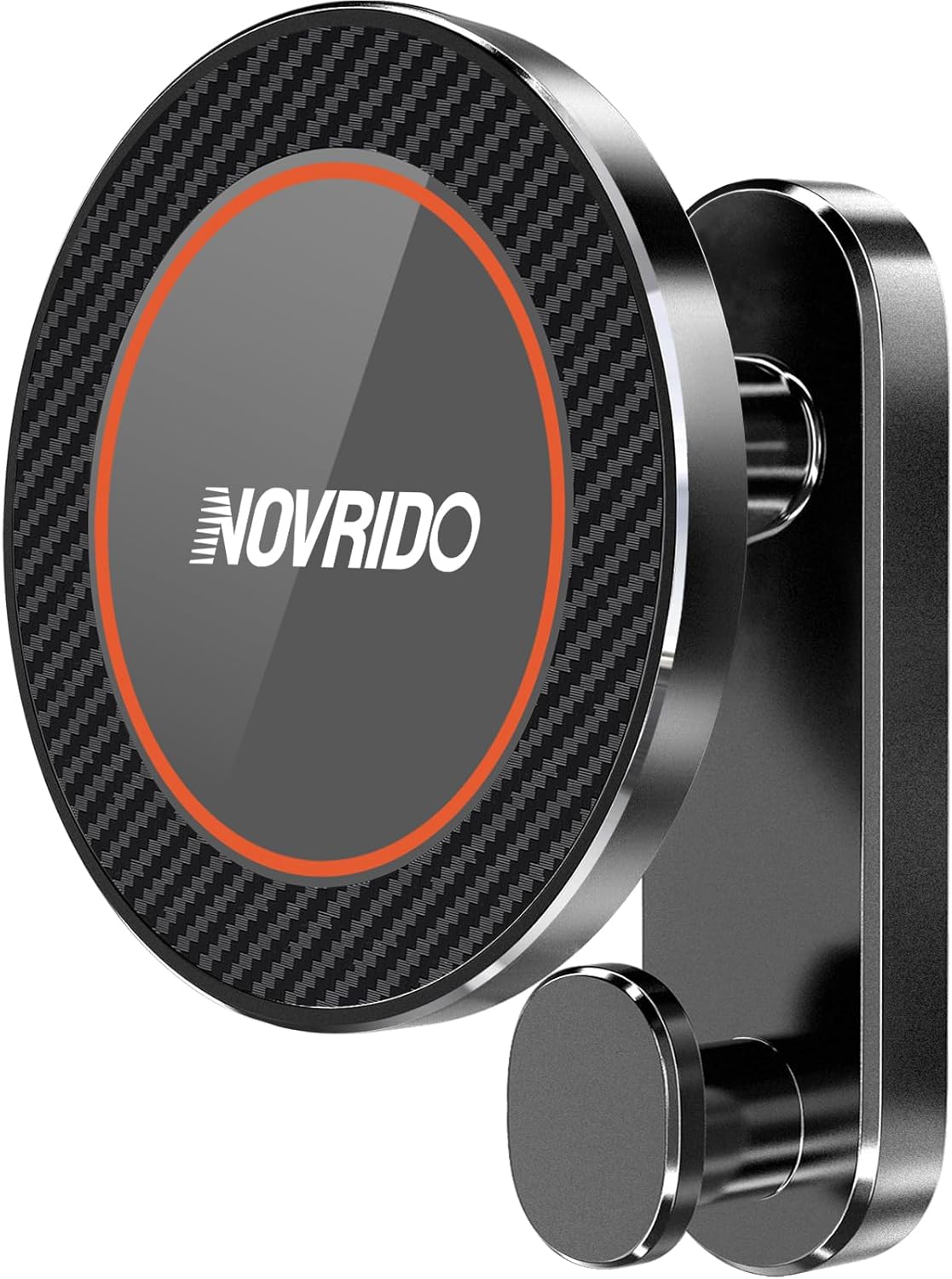 Magnetic Golf Cart Phone Holder for MagSafe, Snap-Lock Zinc Alloy Rustproof Magnetic Mount w/Built-in Gear Hook, 20-Magnet Block Array, Fits iPhone 12–17 (Ring Included) (Black)